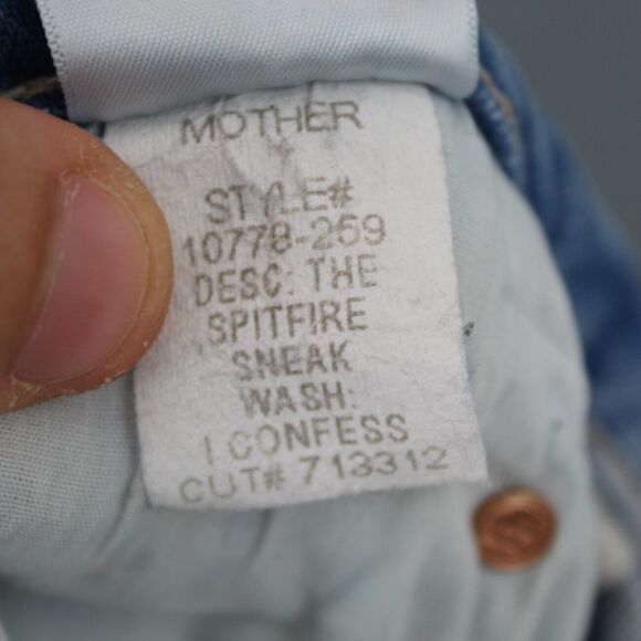 Mother Jeans Womens 28 The Spitfire Sneak Superior High Rise Wide Leg I Confess - Picture 16 of 16